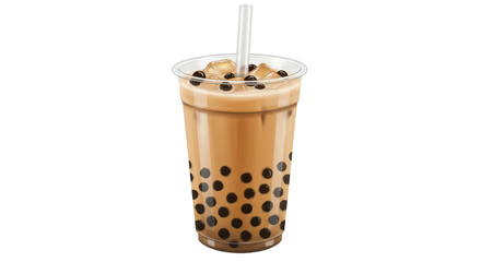 Isolated bubble tea drink