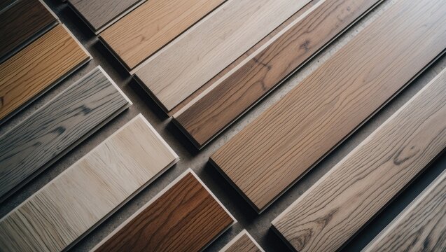 Vinyl flooring tile color chart displaying multi-color textures and samples for interior design and flooring production