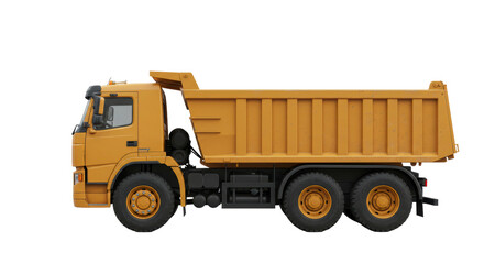 Isolated Construction Dump Truck Vehicle