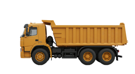 Isolated Construction Dump Truck Vehicle