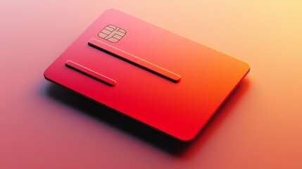 Modern credit card design on a gradient background showcasing sleek technology and vibrant colors