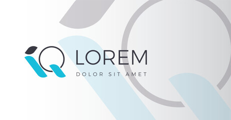 Attractive IQ letter logo vector design for business and card
