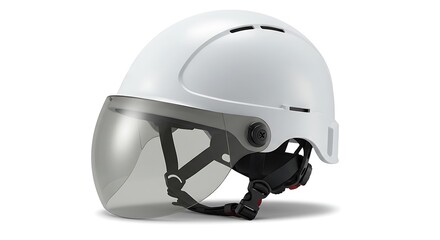 Fototapeta premium White Helmet with Visor