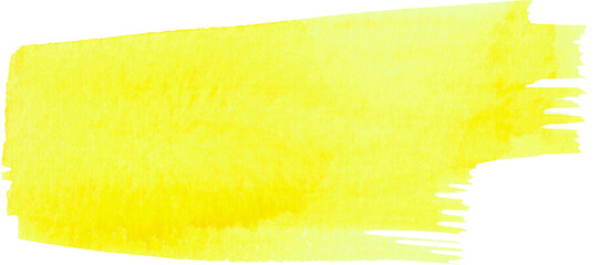 Vibrant Yellow Watercolor Brushstroke Texture