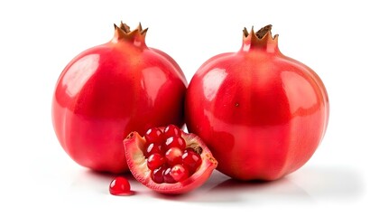 Pomegranate isolated on white background