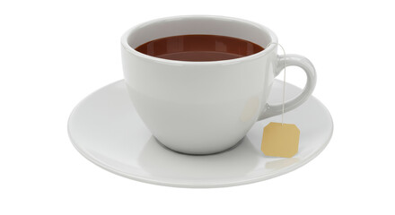 Isolated Cup of Tea with Teabag Serene