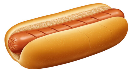Isolated Classic Hot Dog Fast Food Treat