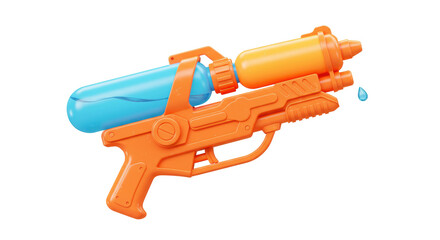 Isolated Orange and Blue Super Soaker Water Gun