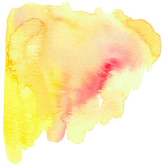 Bright Watercolor Texture in Yellow and Red Tones