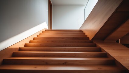 Modern house featuring a staircase made of laminate wood