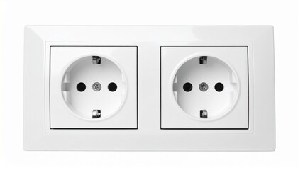 electrical outlet on white background