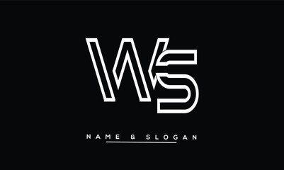 Fototapeta premium SW, WS Abstract Letters Logo Monogram