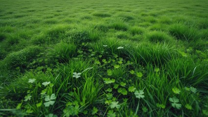 Obraz premium Vibrant green summer background with abstract leaf patterns