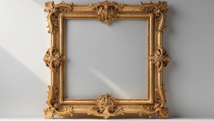 Vintage Baroque Gold Mirror with Ornamental Frame