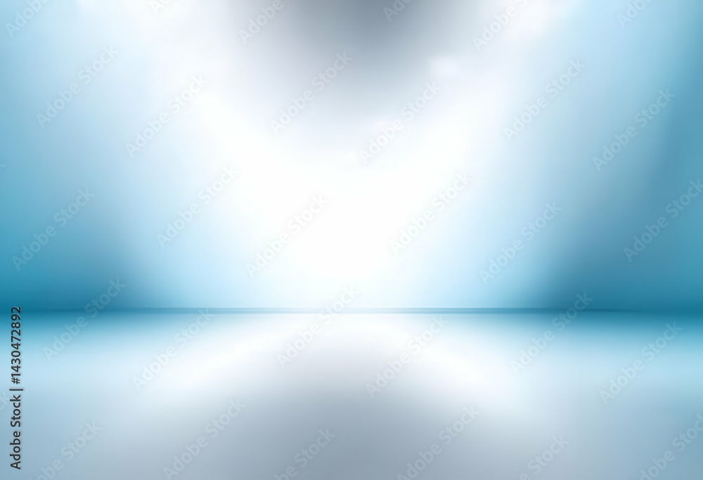 Poster an abstract blue background with soft light, creating a serene and calming atmosphere. ideal for bac