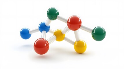 Obraz premium Microscopic molecular structure model
