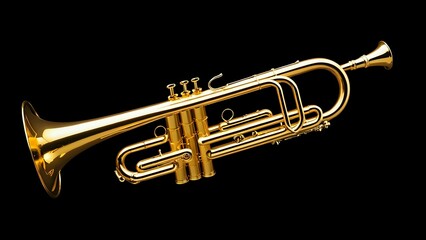 Obraz premium Close-up of a golden euphonium with intricate details, showcasing a polished and shining brass instrument. Music concept 