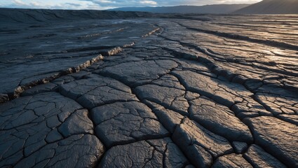 Viewing a vast basalt lava flow surface at a beach park formed by volcanic eruption and lava flow.