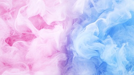 Pink and blue abstract swirls of ink blend into a beautiful gradient.