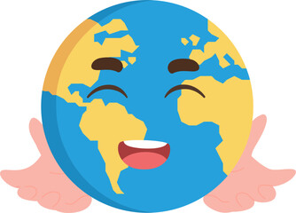 vector flat earth day background, Happy earth day. African hands holding globe, earth. Earth day concept.Modern cartoon flat style illustration