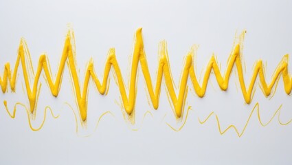 Yellow scribble created with a marker pen on a white background, clipping path. Design element. Hand-drawn doodle.