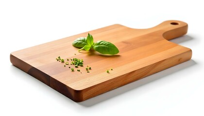 wood cutting board isolated on white background