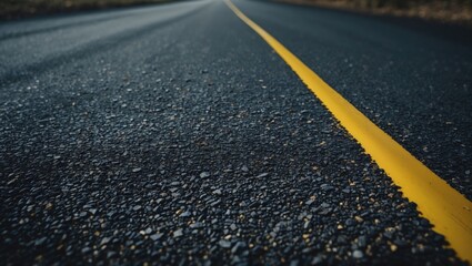 Textured Asphalt Road with Stripes and Urban Design