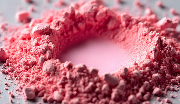 Vibrant pink powder, creating a striking visual impact. Perfect for advertisements, culinary insights, or art projects that require eye-catching colors.