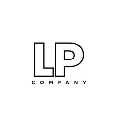Obraz premium Letter L and P, LP logo design template. Minimal monogram initial based logotype.