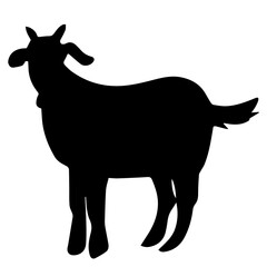Vector illustration of goat silhouette