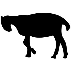 Vector illustration of goat silhouette
