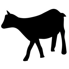 Vector illustration of goat silhouette