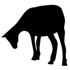 Vector illustration of goat silhouette
