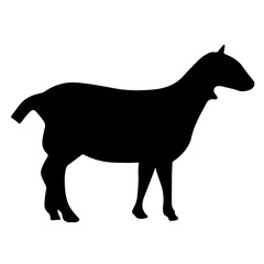 Vector illustration of goat silhouette