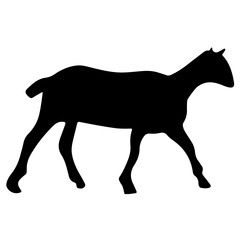Vector illustration of goat silhouette