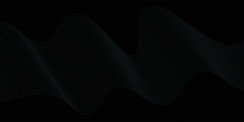 Abstract black wave background. EPS10