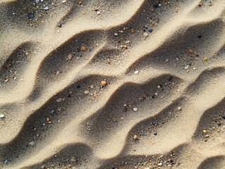 Obraz premium Sand Texture Background - Close Up View of Fine Sand with Tiny Stones