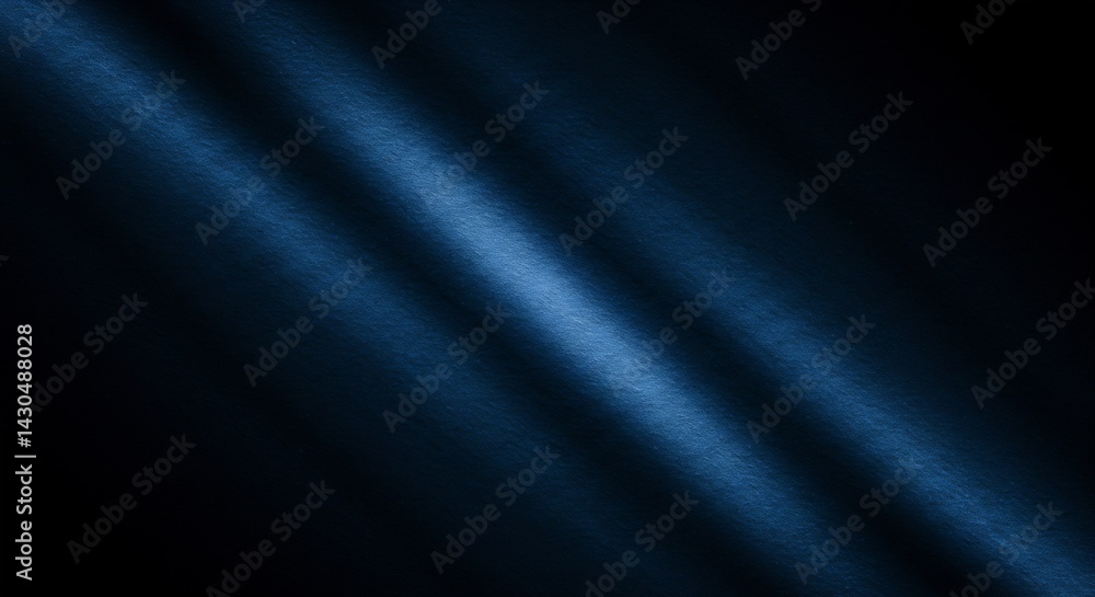 Poster Abstract Dark Blue Background with Diagonal Light Rays and Textured Surface