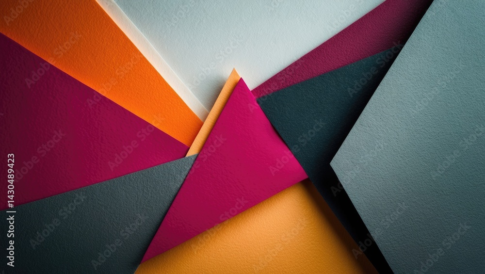 Poster vintage abstract craft paper texture with geometric shapes and gradient macro view