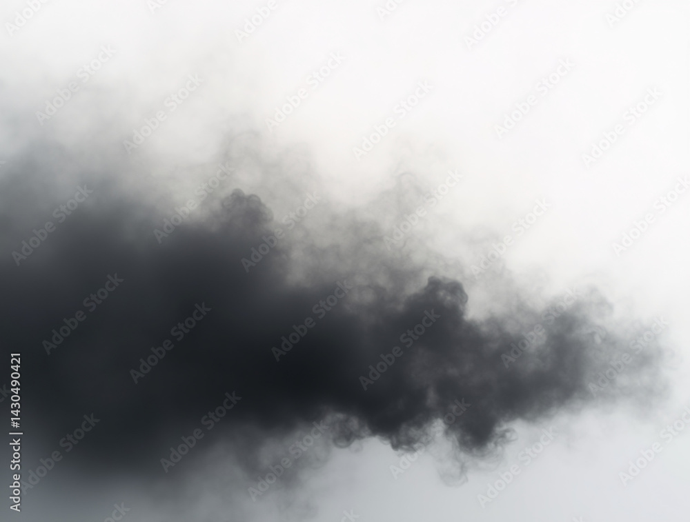 Poster abstract design with black and white color smoke fog on isolated background. marble texture backgrou