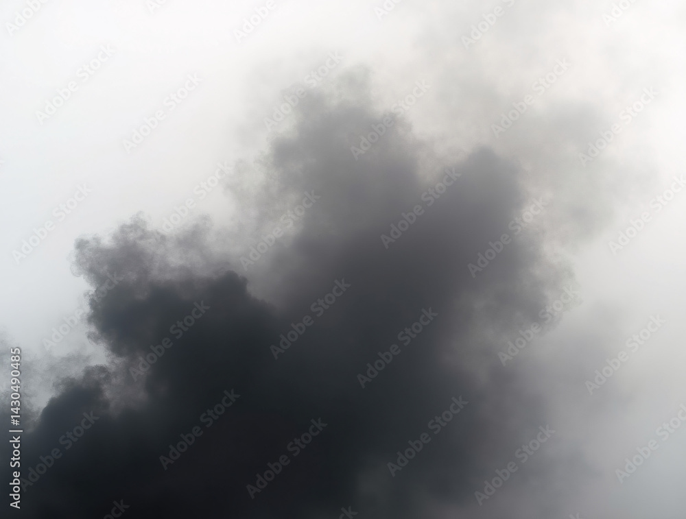 Poster abstract design with black and white color smoke fog on isolated background. marble texture backgrou