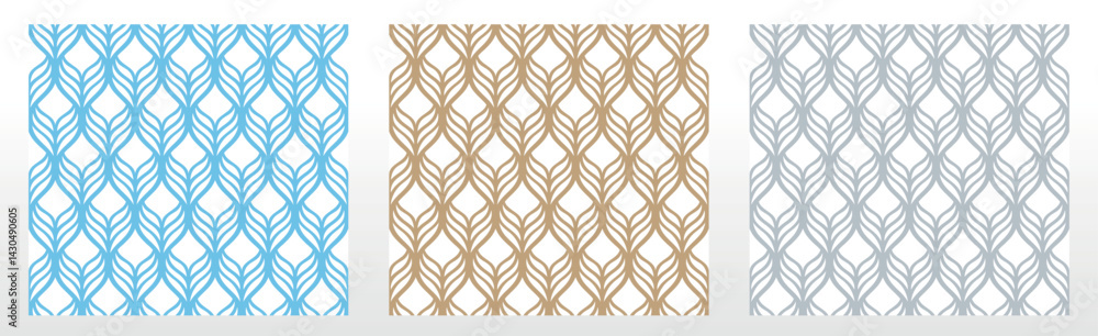 Poster Set of abstract geometric patterns. Seamless vector backgrounds. Colored ornaments Graphic modern patterns Simple lattice graphic design