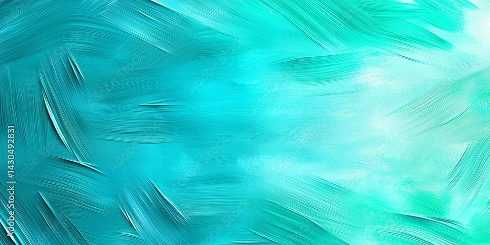 Poster Abstract watercolor background in shades of teal and blue with soft brush strokes and textures creating a serene and calming atmosphere for design projects