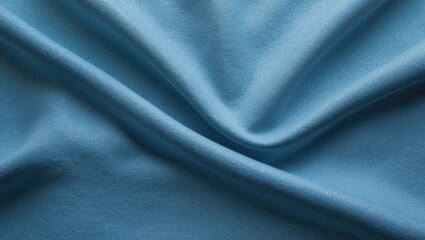 Obraz premium Close-up of blue linen fabric texture with woven cotton fibers and natural textile pattern as background