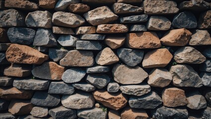 Lanzarote volcanic stone wall with textured pattern