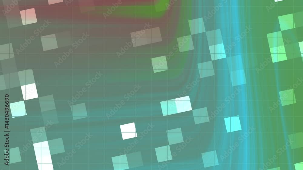 Poster abstract colorful animation with geometric patterns and flowing light effects
