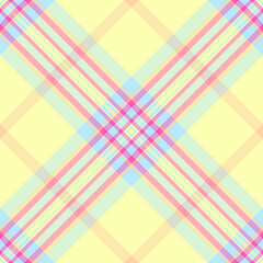 Vibrant pastel plaid pattern in pink, yellow, and light blue.  Perfect for textile design, fashion, websites, or stationery.