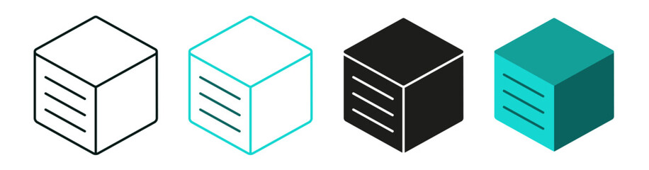 Ledger line icon set. Cryptocurrency, finance, technology, economy or digital money or concept. Solid color or black logo for web, ui or, mobile app. White background. Editable vector stroke. 