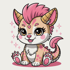 Fototapeta premium Cute cartoonish creature