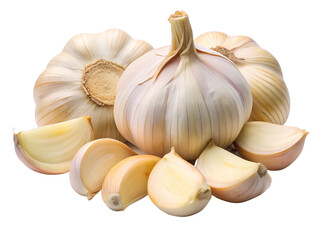 garlic isolated on white background